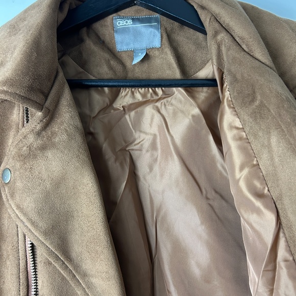 ASOS Tan Vegan Suede Jacket - Picture 4 of 6